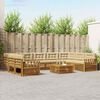 vidaXL Zestawy sof 10 pcs Naturalny i Beżowy Lite Drewno Akacji