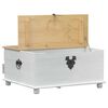 vidaXL storage box z p&oacute;łką Biały 90 x 78 x 45 cm Lite drewno sosnowe