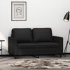 vidaXL 2-osobowa sofa, czarna, 120 cm, sztuczna sk&oacute;ra
