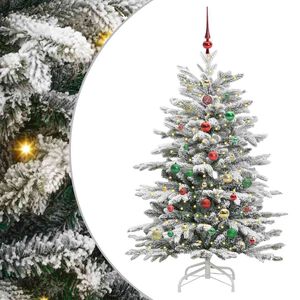 vidaXL Sztuczna choinka z zawiasami Biały 150 cm PE i PVC