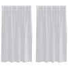 vidaXL Firany Voile 2 szt. Jasnoszary 140 x 140 cm Poliester