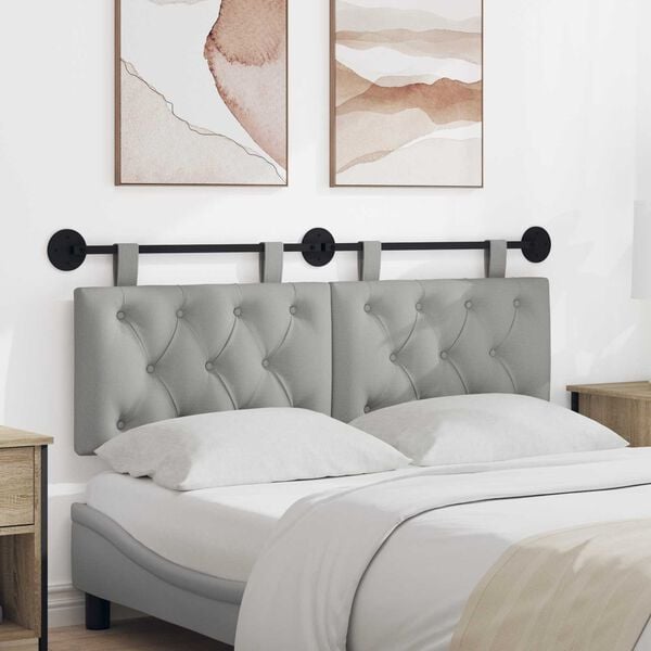 vidaXL Wisząca Głowa Szary chmur 130 x 55 x 7 cm tkanina