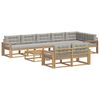 vidaXL Zestaw sof na zewnątrz 9 pcs Biały i jasnoszary 79 x 79 x 37 cm
