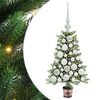vidaXL Choinka z 150 diodami LED z podstawą Zielony 65 cm PE
