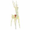 vidaXL 3D Renifer 140 LED Ciepła biel 128 cm PET