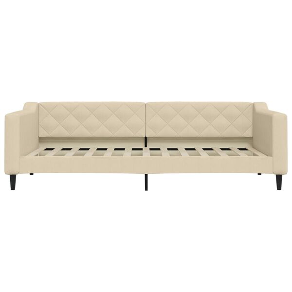 vidaXL Sofa z funkcją spania, kremowe, 90x200 cm, obita tkaniną