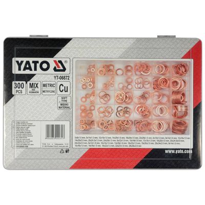 YATO Zestaw podkładek miedzianych, 300 szt, YT-06872
