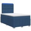 vidaXL Ł&oacute;żko z box spring LED z materacem niebieski 120 x 190 cm