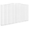 vidaXL Łukowaty kosz gabionowy 400x30x220/240 cm, galwanizowane żelazo