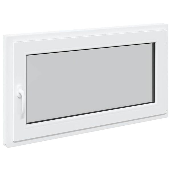 vidaXL Okno piwniczne RISOR 110x60cm uchylno-rozwierne DIN prawe białe