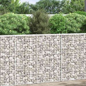 vidaXL Podniesiona rabata gabionowa, trapezowa, stal, 100x20x100 cm