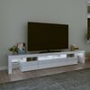 vidaXL Szafka pod TV z oświetleniem LED, biała, 230x36,5x40 cm