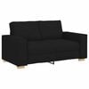 vidaXL Sofa 3 pcs Czarny 220 x 80 x 84 cm Tkanina lniana