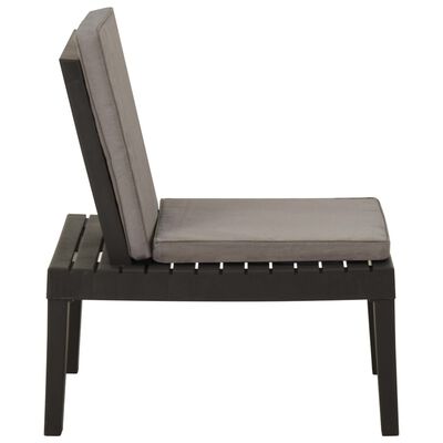 vidaXL Krzesła ogrodowe z poduszkami, 2 szt., plastik, szare