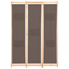 vidaXL Parawan 3-panelowy, brązowy, 120x170x4 cm, tkanina
