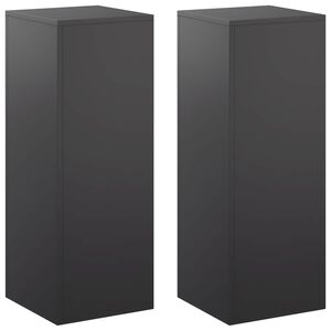 vidaXL Stojak na rośliny 2 pcs Czarny 30 x 30 x 80 cm Stal