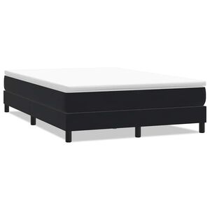 vidaXL Ł&oacute;żko Box Spring bez materaca Czarne 140x210 cm Aksamit