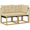 vidaXL Modułowa sofa na zewnątrz z poduszką 2 Sztuka Biały