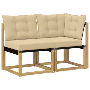 vidaXL Modułowa sofa na zewnątrz z poduszką 2 Sztuka Biały