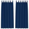 vidaXL Firany blackout z k&oacute;łkami 2 pcs Ciemnoniebieski 225 x 140 cm