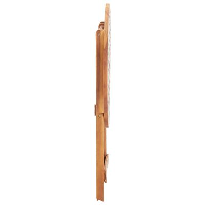 vidaXL Składany stół ogrodowy, 60 x 75 cm, lite drewno akacjowe