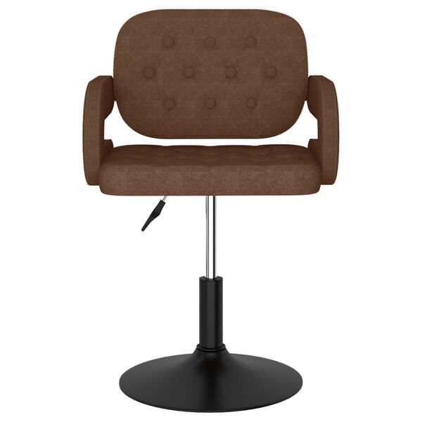 vidaXL Obrotowe krzesła stołowe, 4 szt., brązowe, obite tkaniną