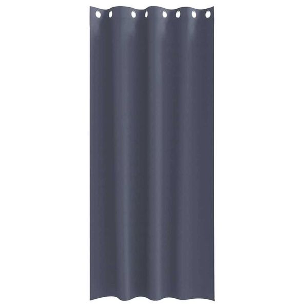 vidaXL Firany blackout z k&oacute;łkami 2 pcs Antracyt 260 x 140 cm Poliester