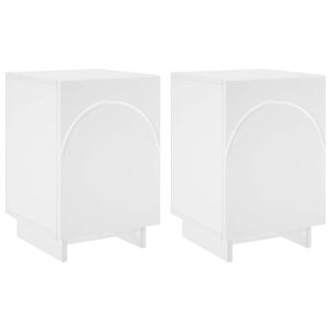vidaXL Szafka Nocna 2 szt. Biały 33,5 x 34,5 x 50 cm