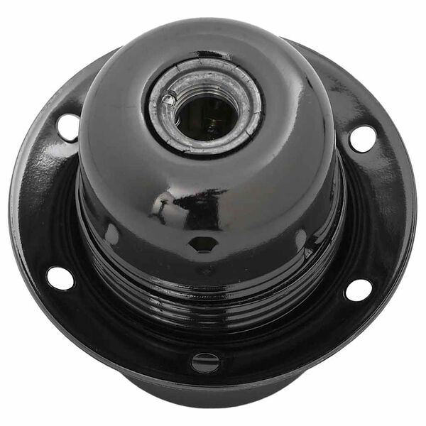 vidaXL Oprawki do lamp 2 szt. Błyszczące czarne E27