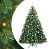 vidaXL Sztuczna choinka z 300 diodami LED Zielony 210 cm PE i PVC