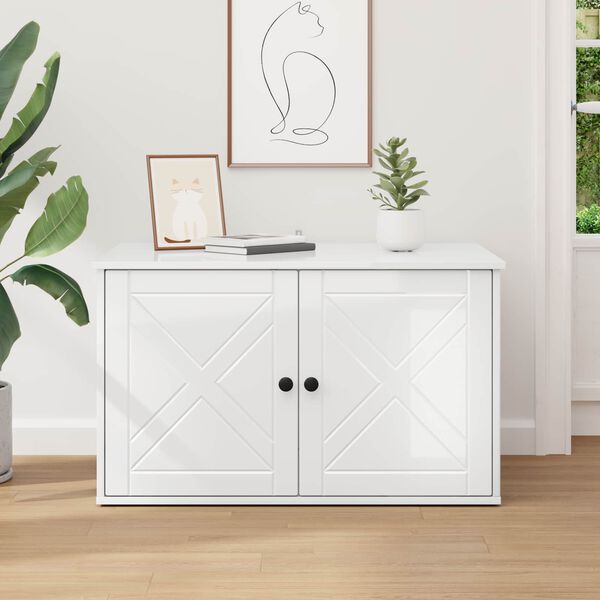 vidaXL Koty Dom Błyszcząca biel 85 x 55 x 50 cm