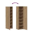 vidaXL Highboard 2 pcs Dąb rzemieślniczy 45 x 42,5 x 185 cm