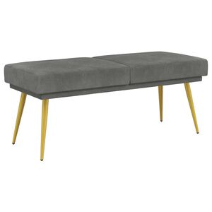 vidaXL Ławka podw&oacute;jna ciemnoszary 120 x 45 x 46 cm Welur