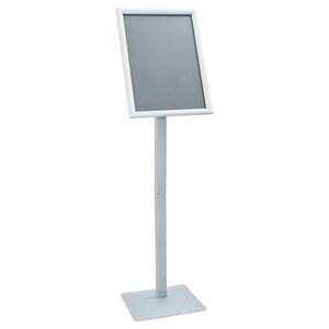 vidaXL Stojak na plakaty Srebrny 32,5 x 27 x 126 cm Żeliwo
