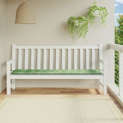 vidaXL Poduszka na ławkę ogrodową, wzór w liście, 200x50x3 cm, tkanina