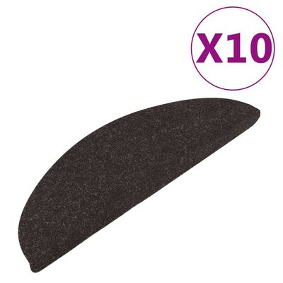 vidaXL Samoprzylepne nakładki na schody, 10szt., czarne, 65x22,5x3,5cm