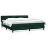 vidaXL Ł&oacute;żko typu Box Spring z materacami Ciemnozielone 180x220 cm
