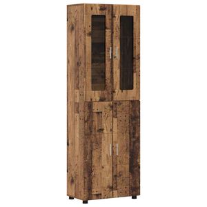 vidaXL Highboard z p&oacute;łką FLORIN Stare drewno 60 x 35 x 182 cm