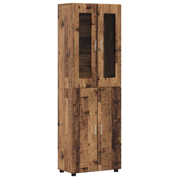 vidaXL Highboard Stare drewno 60 x 35 x 182 cm Materiał drewnopochodny