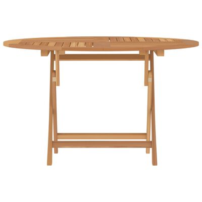 vidaXL Składany stół ogrodowy, Ø 110x75 cm, lite drewno tekowe
