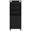 vidaXL Highboard Czarny Dąb 69,5 x 34 x 180 cm Materiał drewnopochodny