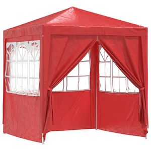 vidaXL Namiot Imprezowy 200 x 200 x 240 cm czerwony PE i stal