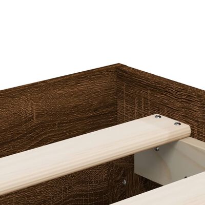 vidaXL Rama łóżka z szufladami, brązowy dąb, 120x190 cm