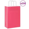 vidaXL Torby papierowe 250 szt. z uchwytami R&oacute;żowe 21x11x31 cm