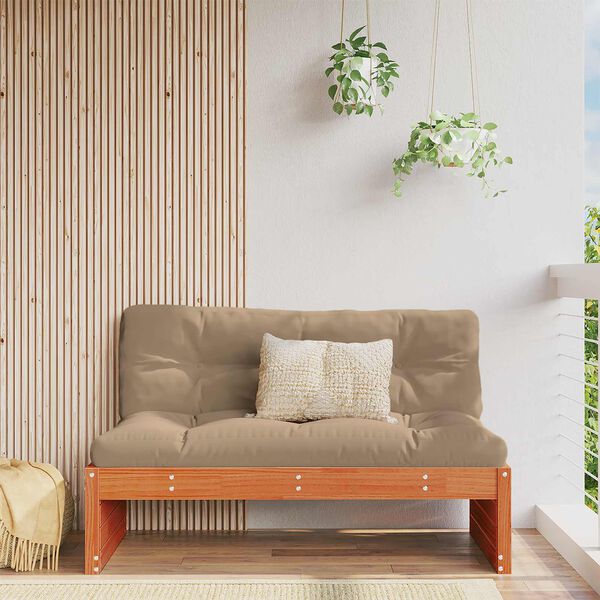 vidaXL Sofa Środkowa do Ogrodu Lite drewno sosnowe Woskowy Brąz