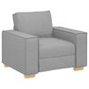vidaXL Sofa 3 pcs Szary chmur Tkanina lniana