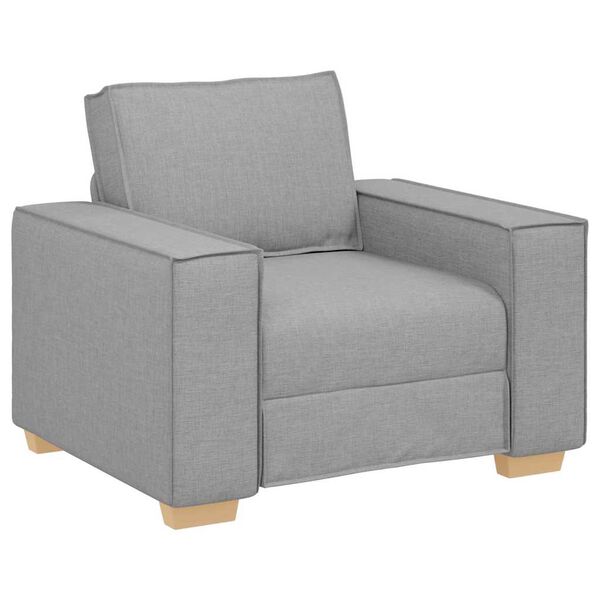 vidaXL Sofa 3 pcs Szary chmur Tkanina lniana
