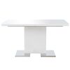 vidaXL Rozkładany st&oacute;ł jadalniany, wysoki połysk, biały, 180x90x76 cm