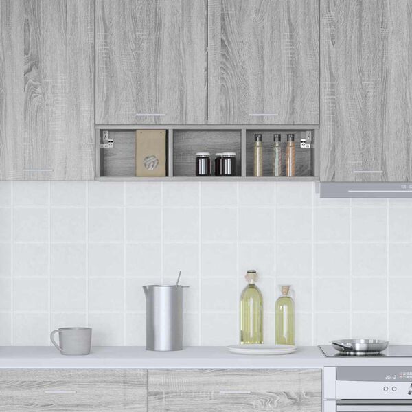 vidaXL Szafka wisząca z przechowywaniem Szary Sonoma 20 x 29,5 x 80 cm