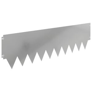 vidaXL Krawężnik do trawnika 10 pcs 103 x 30 cm metal srebrny